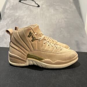 Jordan 12 Retro Womens 7 Vanchetta Tan AO6068-203 Athletic Sneakers